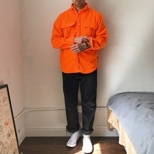 Trail Crest Orange Fleece Hunting Button Down